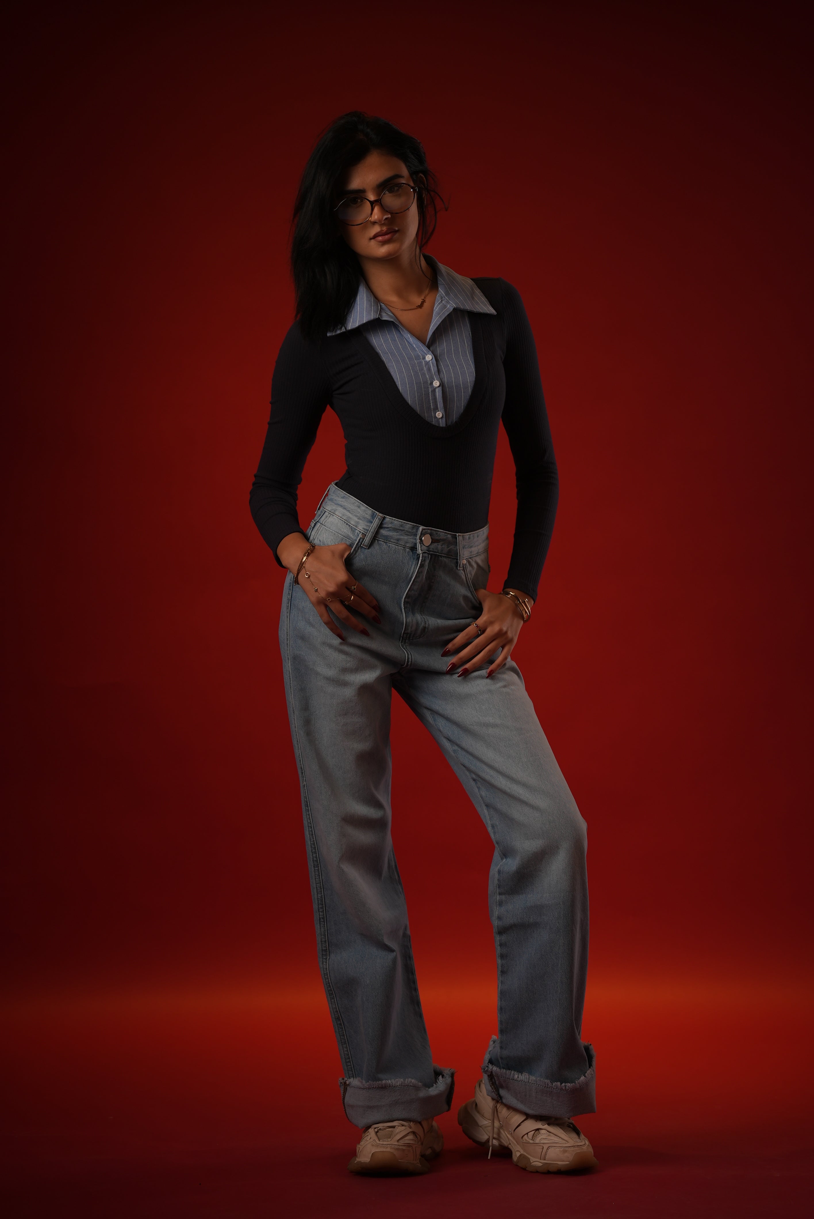 Folded Unfinish Denim