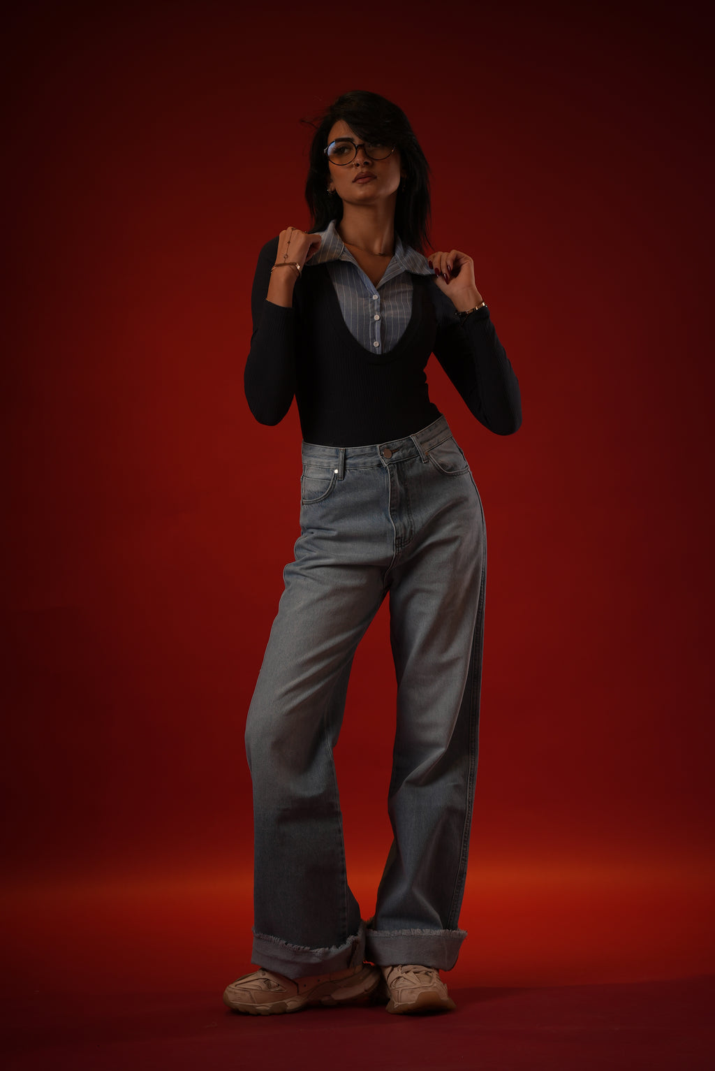 Folded Unfinish Denim