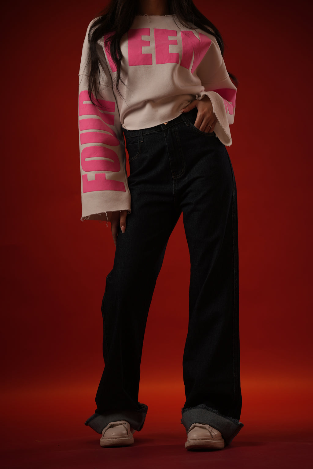 Folded Unfinish Denim