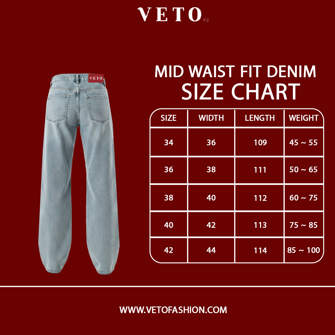 Mid Waist Denim